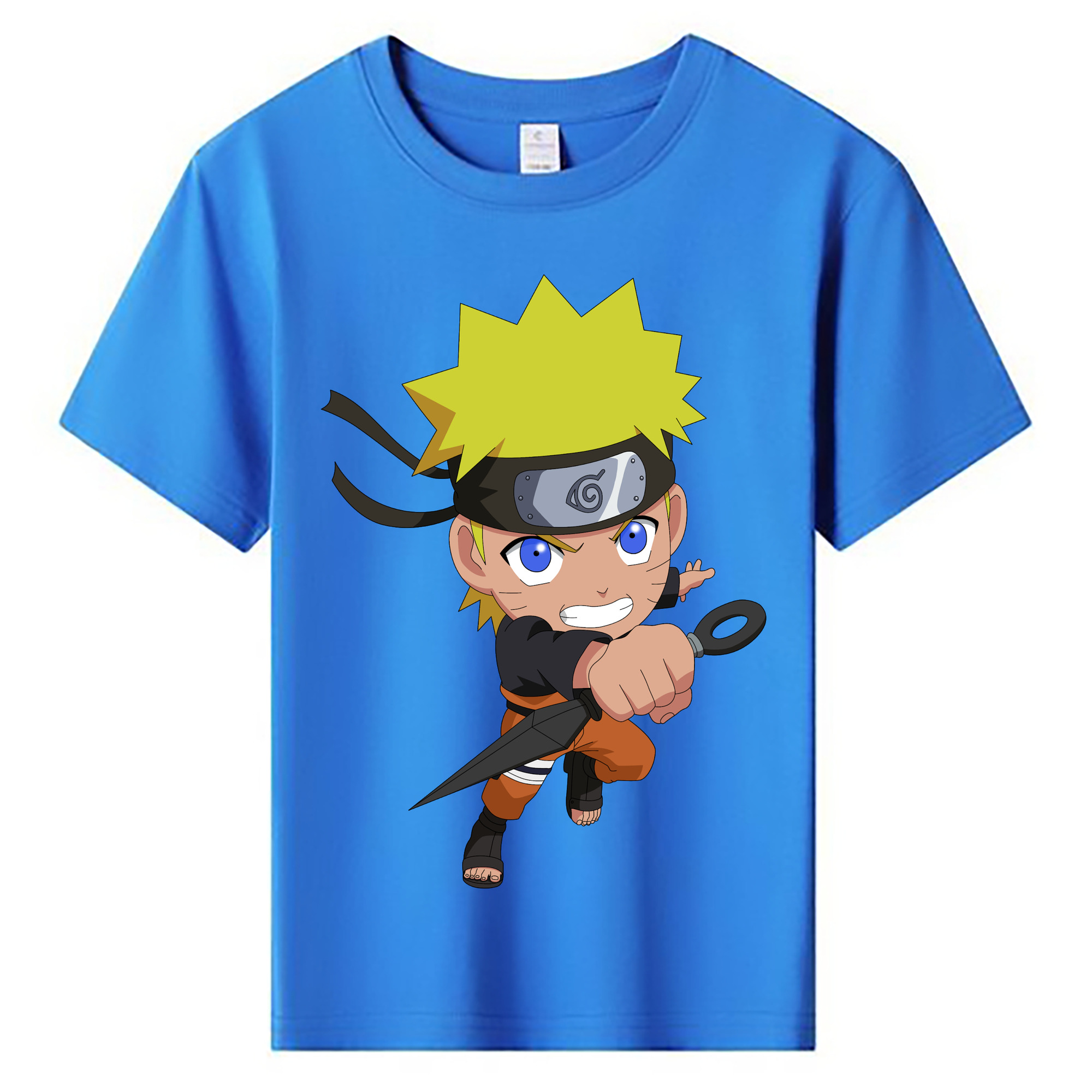 （画像用） NARUTO -ナルト- うずまき ナルト Uzumaki Naruto 綿100％キッズTシャツ（フロントプリント）
